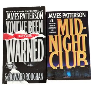 James Patterson Book Lot Youve Been Warned and The Midnight Club Paperbacks